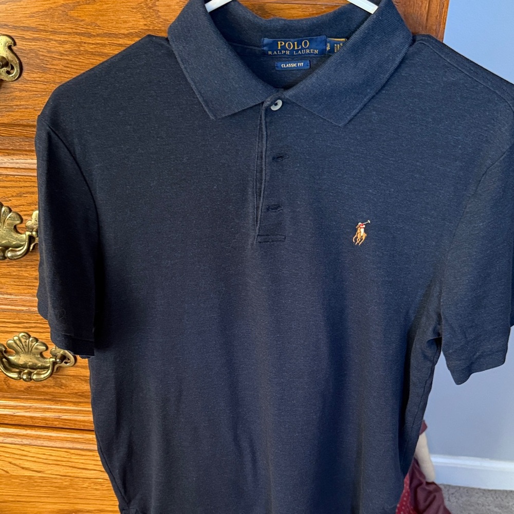 Polo by Ralph Lauren Men's Dark Blue Polo Shirt